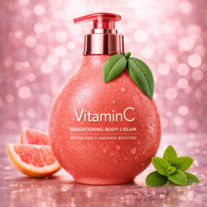 crème corps éclatante rouge